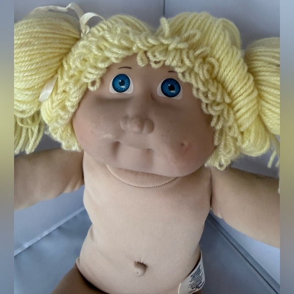 Vintage 1980’s Cabbage Patch Kid Jesmar Spain Lemon Double Pony Blue Eyes HM2 - Picture 9 of 15